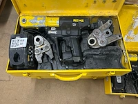 2x rems accu-perstangen met persbekken, 4x metalen transportkoffers - afbeelding 2 van  6