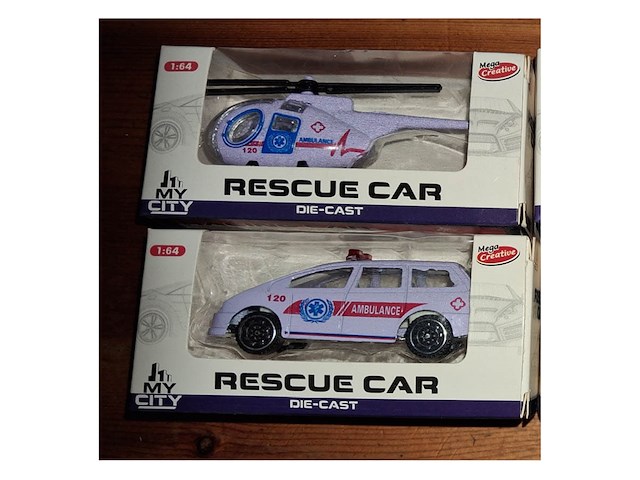 2x rescue car die cast vanaf 3 jaar - afbeelding 2 van  3