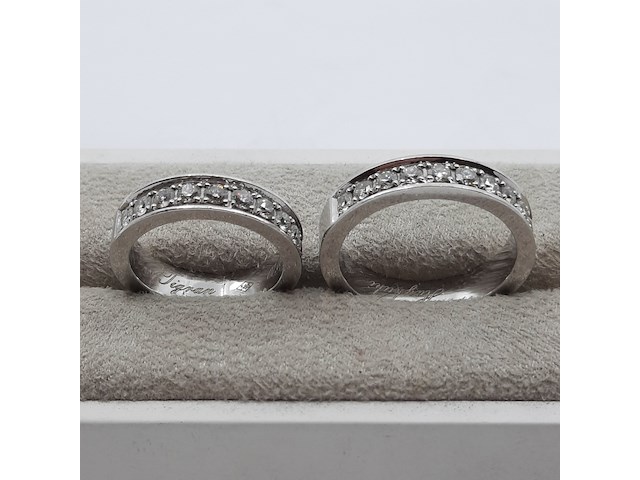 2x ring, 14 karaats - afbeelding 1 van  14
