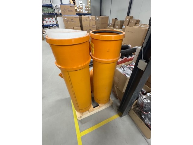 2x rioolpijp, 2x bocht en 1x t-stuk, aquaducten, oranje - afbeelding 4 van  4