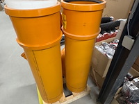 2x rioolpijp, 2x bocht en 1x t-stuk, aquaducten, oranje - afbeelding 4 van  4