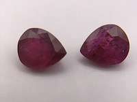 2x robijn, edelsteen, rood - afbeelding 1 van  5