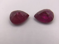 2x robijn, edelsteen, rood - afbeelding 2 van  5