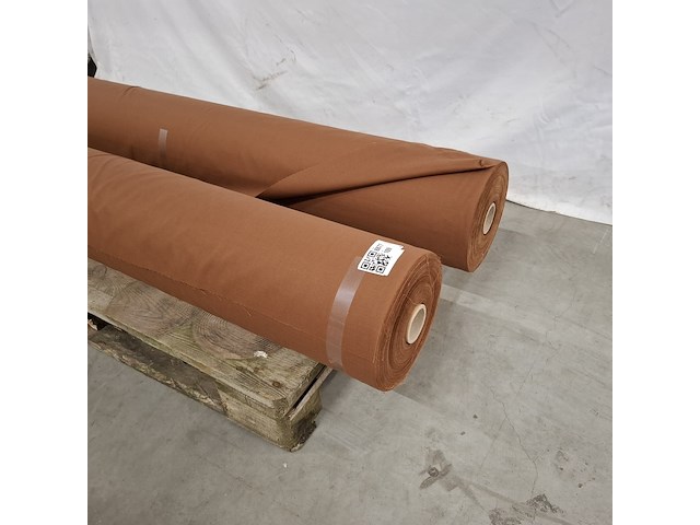 2x rol canvas bekledingsstof, terra - afbeelding 2 van  6