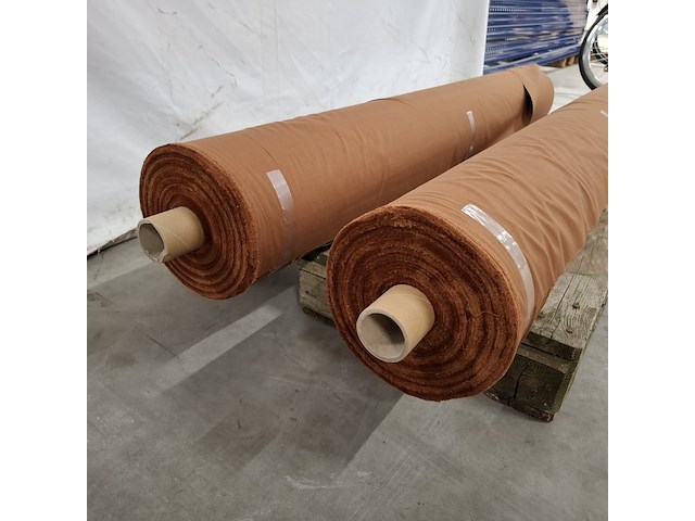 2x rol canvas bekledingsstof, terra - afbeelding 3 van  6