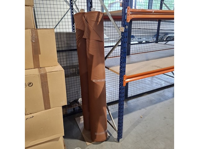 2x rol fijne canvas bekledingsstof | breedte 150cm, terra - afbeelding 1 van  4