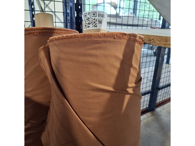 2x rol fijne canvas bekledingsstof | breedte 150cm, terra - afbeelding 4 van  4