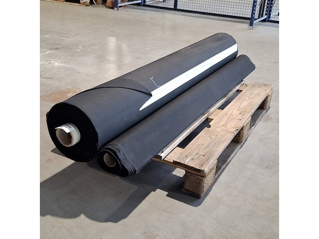 2x rol orgineel tentdoek | breedte 165cm, zwart - afbeelding 1 van  5