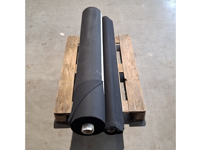 2x rol orgineel tentdoek | breedte 165cm, zwart - afbeelding 2 van  5