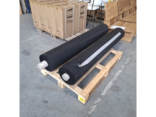 2x rol orgineel tentdoek, zwart - afbeelding 2 van  5