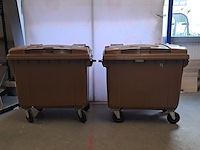 2x rolcontainer, eurosintex, bruin, 2015 - afbeelding 1 van  12