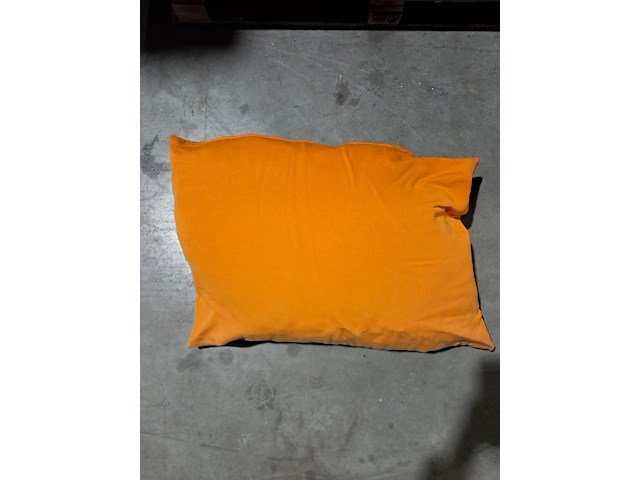 2x rolcontainer met grijs/oranje bankkussens, o.a sateliet - afbeelding 3 van  5