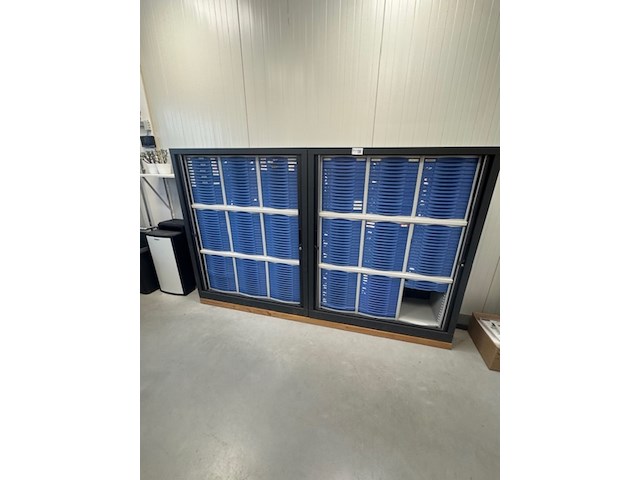 2x roldeurkast, antraciet, 96-ladig - afbeelding 1 van  6