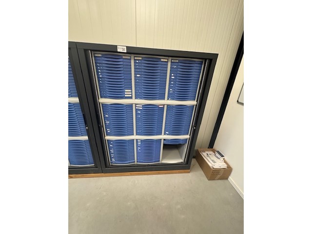 2x roldeurkast, antraciet, 96-ladig - afbeelding 2 van  6