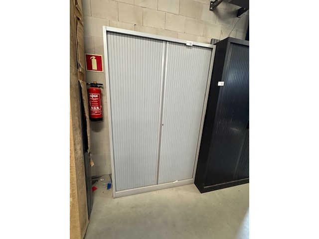 2x roldeurkast, zwart en grijs - afbeelding 2 van  3