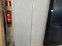 2x roldeurkast, zwart en grijs - afbeelding 2 van  3