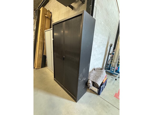 2x roldeurkast, zwart en grijs - afbeelding 3 van  3