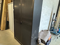 2x roldeurkast, zwart en grijs - afbeelding 3 van  3