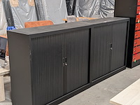2x roldeurkast, zwart - afbeelding 1 van  9
