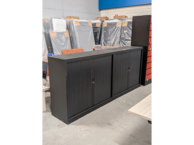 2x roldeurkast, zwart - afbeelding 2 van  9