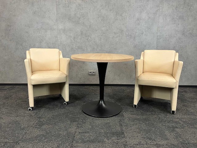 2x rolf benz - design fauteuil met ovale tafel 130x80 - afbeelding 1 van  16