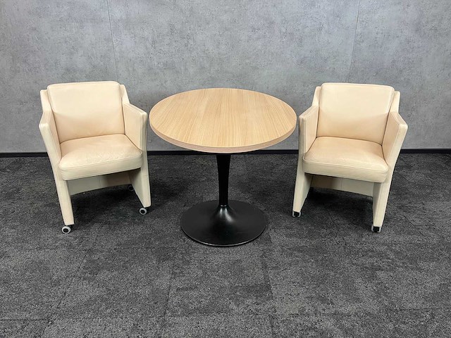2x rolf benz - design fauteuil met ovale tafel 130x80 - afbeelding 2 van  16