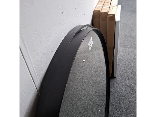 2x ronde spiegel, wiesbaden, mat zwart - afbeelding 3 van  3