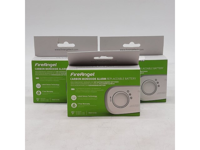 2x rookmelder, fireangel, carbon monoxide alarm - afbeelding 1 van  4