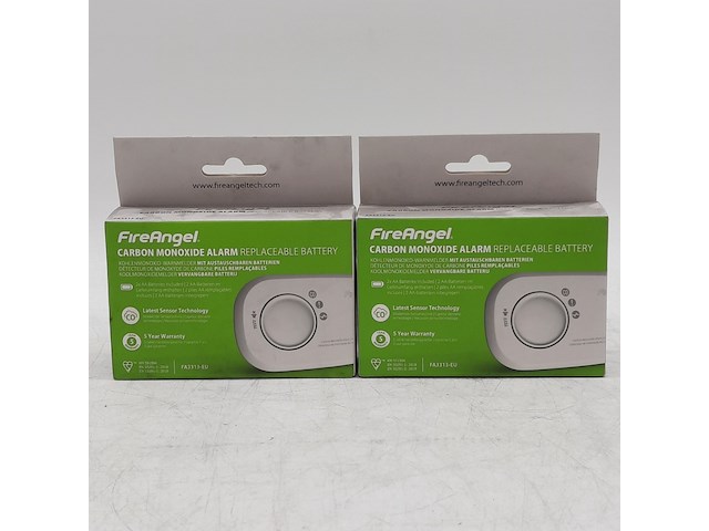 2x rookmelder, fireangel, carbon monoxide alarm - afbeelding 1 van  5