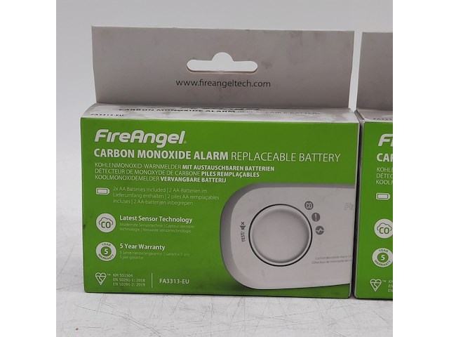 2x rookmelder, fireangel, carbon monoxide alarm - afbeelding 3 van  5