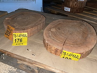 2x rosewood schijven, dikte 70-80mm, ø 400mm - afbeelding 1 van  2