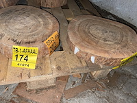 2x rosewood schijven, dikte 75mm, ø 440mm - afbeelding 1 van  2