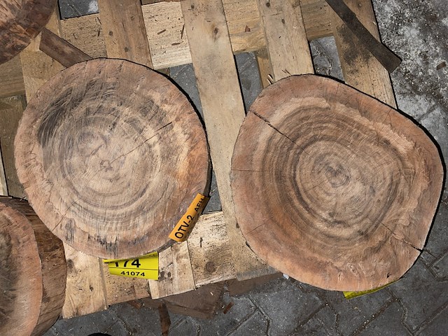 2x rosewood schijven, dikte 75mm, ø 440mm - afbeelding 2 van  2