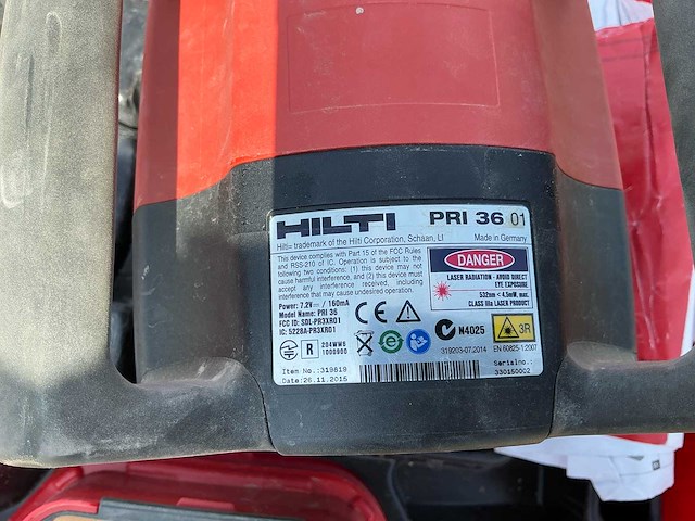 2x rotatielaser: hilti pri 36 & geo-fennel fl200a-n met statieven en toebehoren - afbeelding 8 van  10