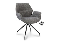 2x roterende eetkamerstoel, miami, grijs - afbeelding 1 van  2