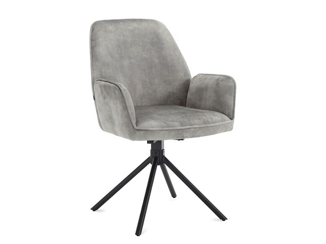 2x roterende eetkamerstoel, velvet, clay - afbeelding 1 van  2