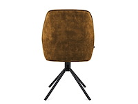 2x roterende eetkamerstoel, velvet, cognac - afbeelding 2 van  2