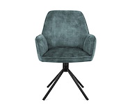 2x roterende eetkamerstoel, velvet, ocean - afbeelding 2 van  2