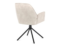2x roterende eetkamerstoel, velvet, oyster - afbeelding 2 van  2