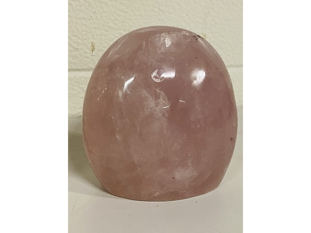 2x rozenkwarts vrije vorm sculpturen, roze - afbeelding 2 van  4