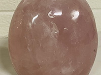 2x rozenkwarts vrije vorm sculpturen, roze - afbeelding 2 van  4