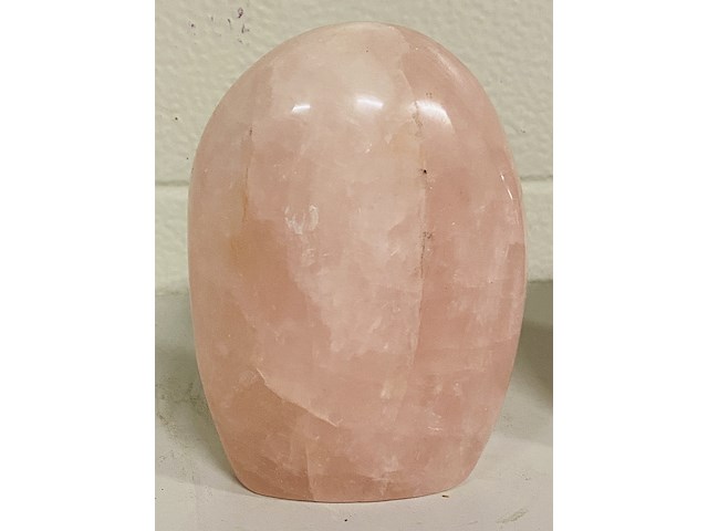 2x rozenkwarts vrije vorm sculpturen, roze - afbeelding 3 van  4