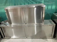 2x rvs horeca hangschuifkasten, ggm gastro