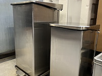 2x rvs horeca prullenbak - afbeelding 1 van  3