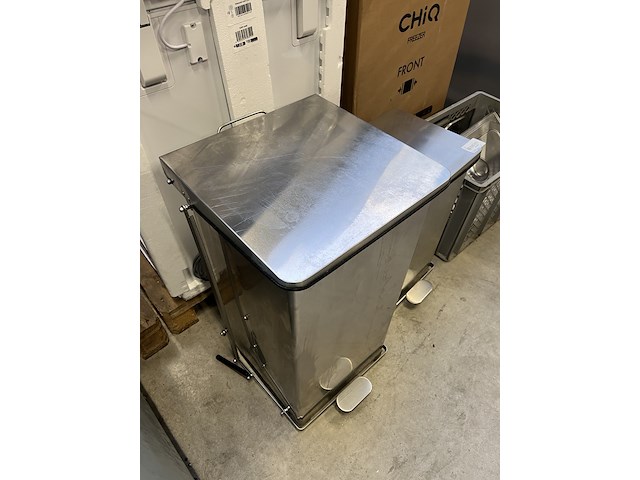 2x rvs horeca prullenbak - afbeelding 3 van  3