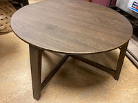 2x salontafel, passe partout, tube, bruin, 100cm en 75cm - afbeelding 4 van  5