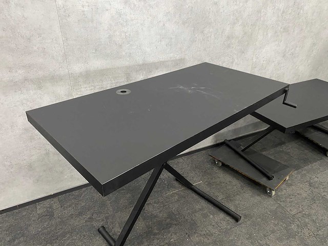 2x 'schaar' zit-sta slinger bureau 160x80 - afbeelding 10 van  13