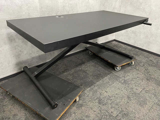 2x 'schaar' zit-sta slinger bureau 160x80 - afbeelding 2 van  13