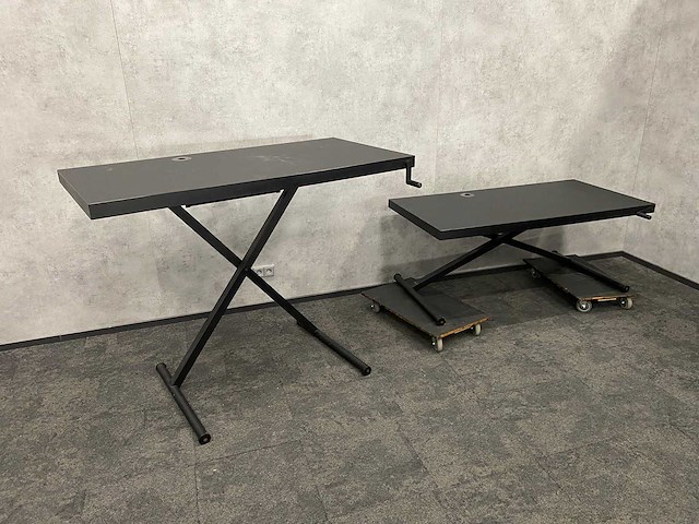 2x 'schaar' zit-sta slinger bureau 160x80 - afbeelding 7 van  13