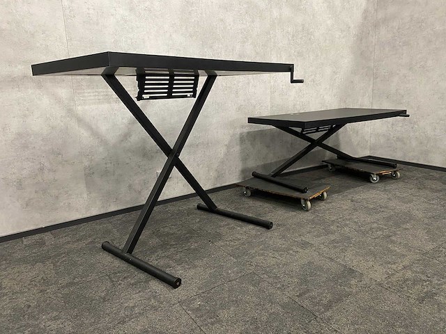 2x 'schaar' zit-sta slinger bureau 160x80 - afbeelding 3 van  6